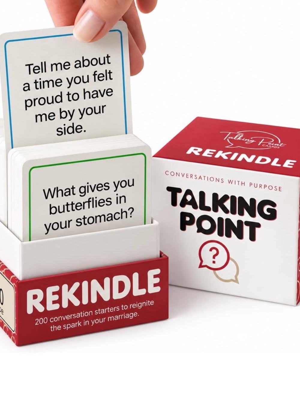 Talking Point Conversation Cards - Rekindle Couples Question Game